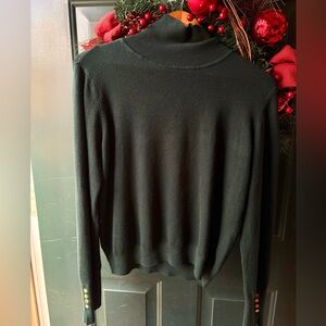 Skies Are Blue Forest Green Turtleneck Sweater